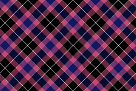 粉色蓝色黑色复选标记格子无缝模式照片