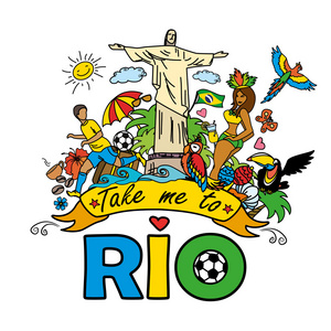 大卡通的巴西模板设置照片