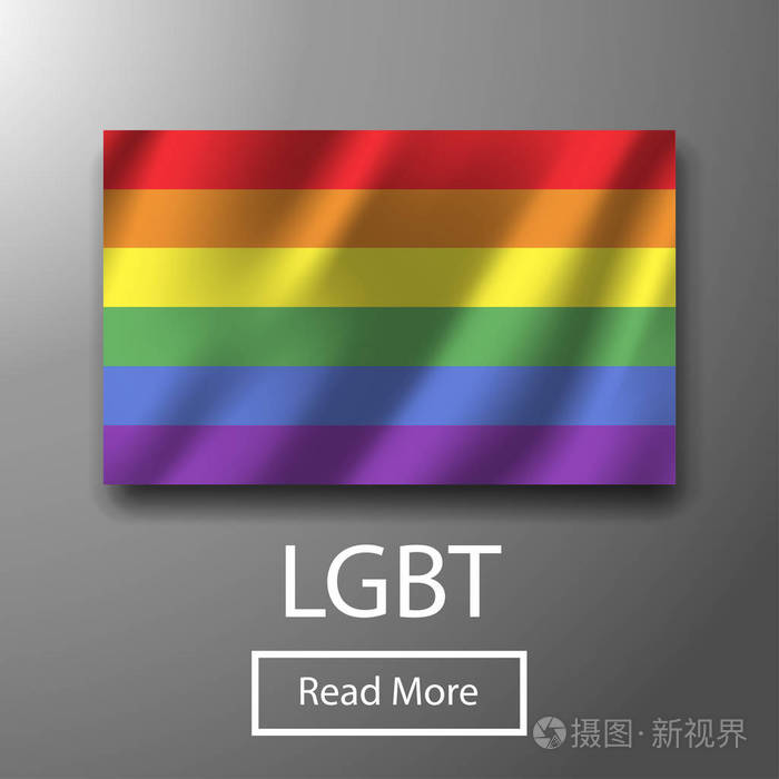 lgbt 双性恋自由多彩的旗帜.同性恋同性恋彩虹孤立的骄傲.