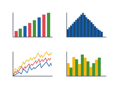 商业数据图分析矢量
