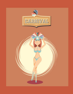化装舞会妇女传统人物海报图片