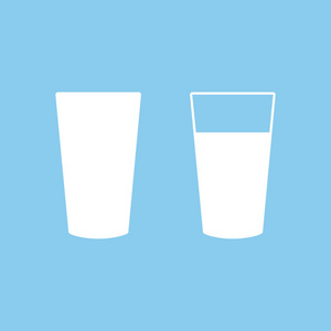 杯水。孤立的图标。矢量插图