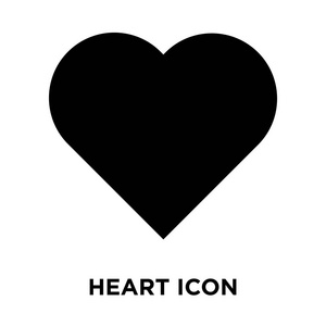 标志概念的心脏标志在透明背景, 充满黑色符号照片