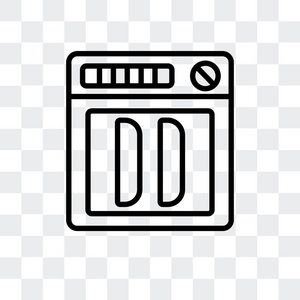 洗碗机图标洗碗机矢量图标隔离在透明背景, 洗碗机标志设计照片