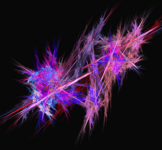 紫蓝色粉红色抽象。幻想分形纹理。数字艺术。3d 渲染。计算机生成的图像