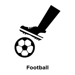 足球图标矢量在白色背景下被隔绝, 标志概念橄榄球标志在透明背景, 被填装的黑色标志