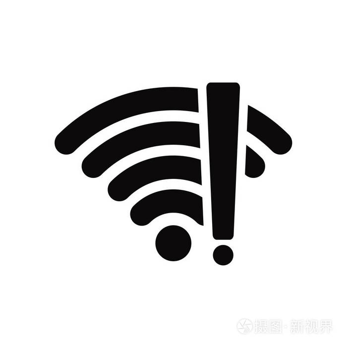 没有wifi 图标矢量孤立的白色背景, 没有 wifi 标志