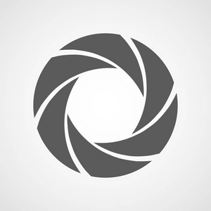 矢量插图.光圈膜片图标.照相机图标被隔离照片