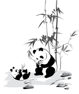 熊猫和竹子动图图片-熊猫和竹子动图素材-熊猫和竹子动图插画-摄图新