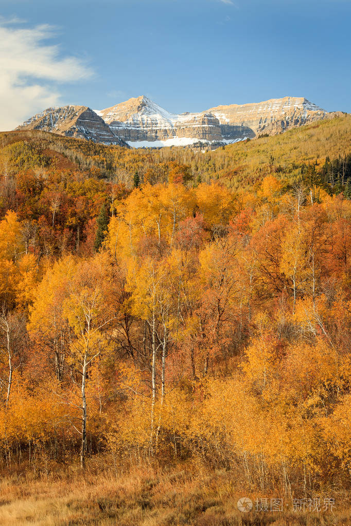 秋季瓦萨奇山脉全景, 犹他州, 美国