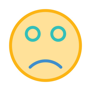 emoji 表情在白色背景矢量插图上隔离的平面图标
