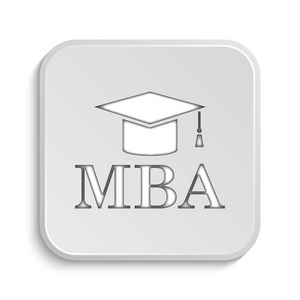 Mba 图标。白色背景上的互联网按钮