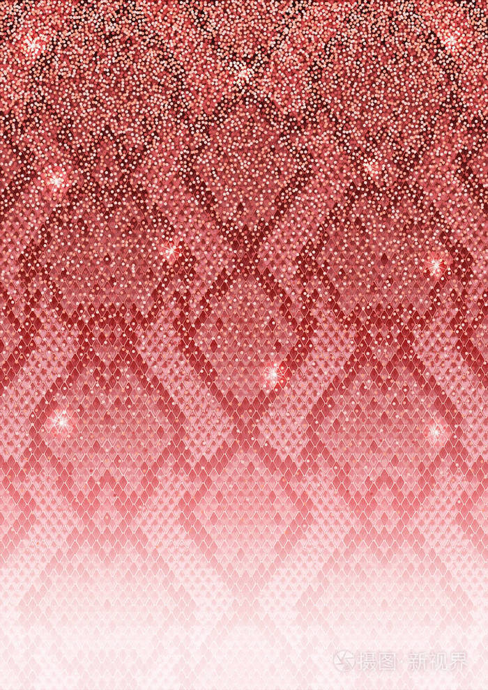 奢华粉红色金色闪光封面与蛇皮