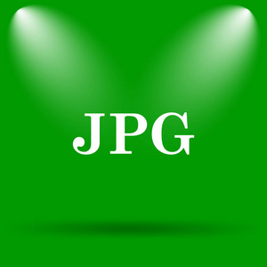 Jpg 图标。绿色背景上的互联网按钮
