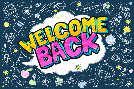 欢迎黑板字图片