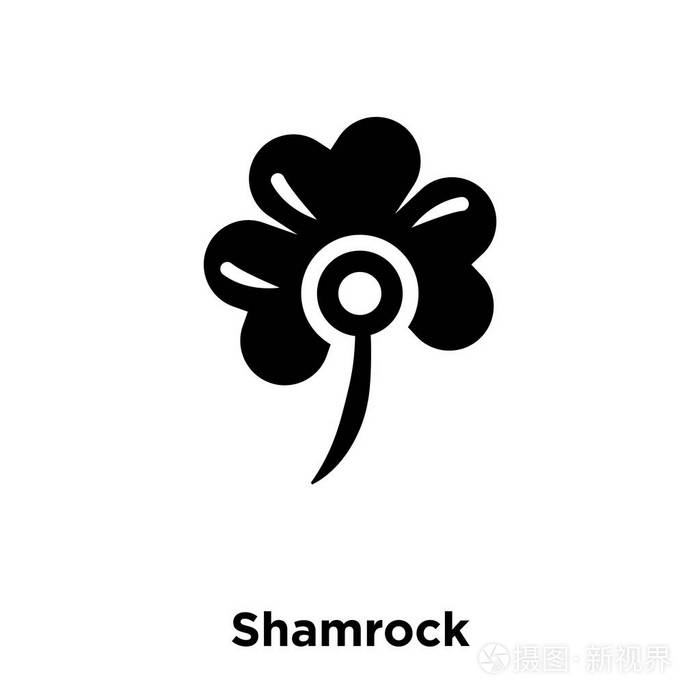 三叶草图标向量被隔绝在白色背景, 标志概念三叶草标志在透明背景, 被