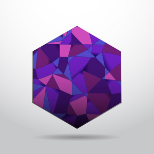 紫色的多边形材料设计背景