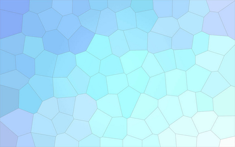 蓝色和绿色粉彩大六边形背景, 数字生成的抽象例证