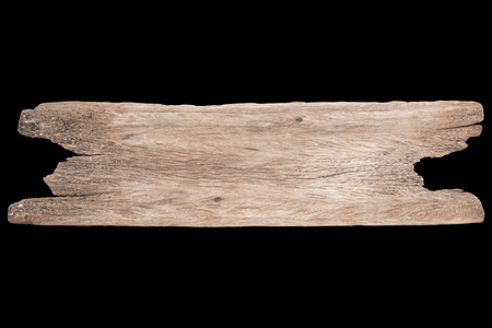 孤立在白色背景上的旧棕色木板