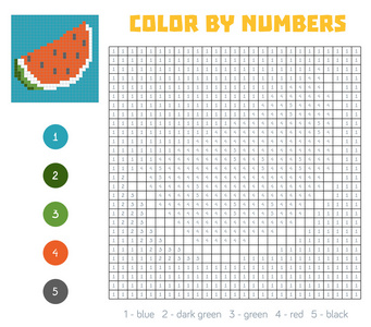 水果和蔬菜西瓜的颜色