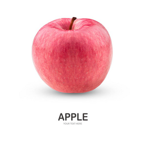 苹果水果在白色背景下分离。修剪路径