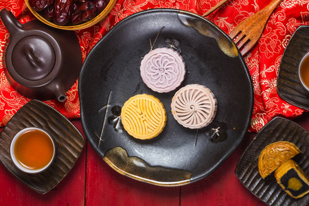中秋佳节中国传统糕点月饼图片