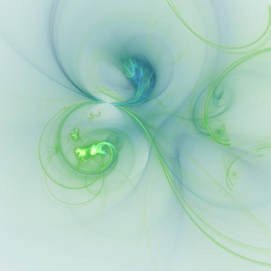 绿色抽象分形背景3d 渲染插图