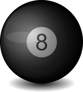 黑色台球球数八照片