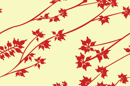 秋季无缝图案与桉树叶。枝叶自然的树枝。复古风格的装饰背景。织物, 纺织, 包装纸, 布料, 衣服, 印刷用的无缝桉树图案