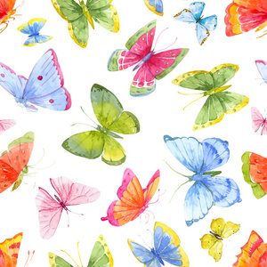 水彩的蝴蝶图案