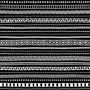 黑色和白色的条纹。民族和部落的图案。可爱
