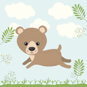 熊可爱的野生动物图标