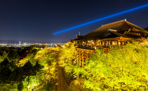 清水德拉寺，照亮了春天，日本京都