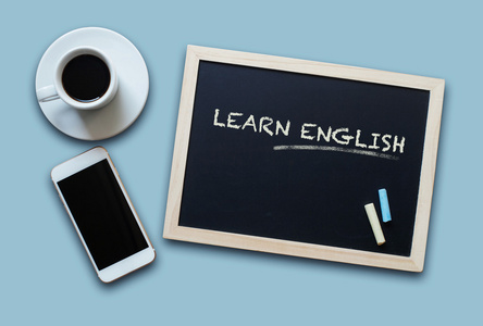 说学习英语的黑板教育概念