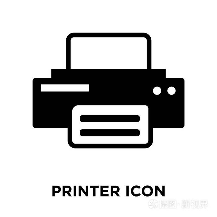 打印机图标矢量隔离在白色背景上, 标志概念的打印机标志在透明背景