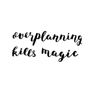 Overplanning 杀死魔法。毛笔字体