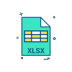 xlsx 文件文件扩展名文件格式图标矢量设计