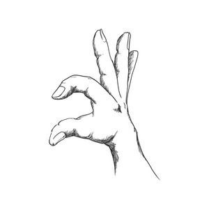 手手指手势棕榈图标。矢量图形