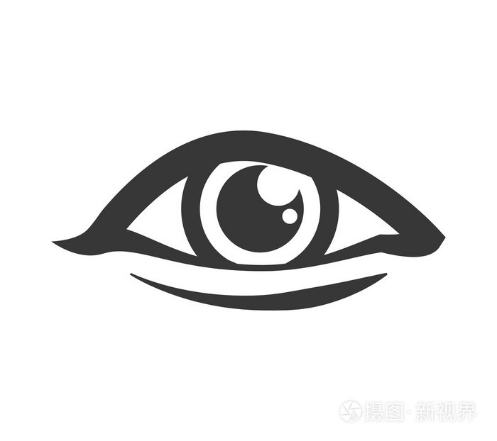 悲伤的眼睛图标.视图和外观设计.矢量图形