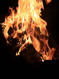 燃烧时明火和火焰的高温图片
