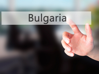 保加利亚手压按钮背景模糊概念