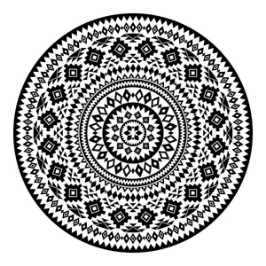 曼荼罗。抽象圆矢量几何装饰