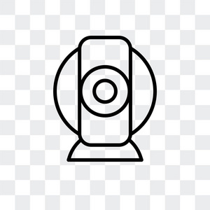 首页头图摄像头矢量图标隔离在透明背景, 摄像头标志设计照片