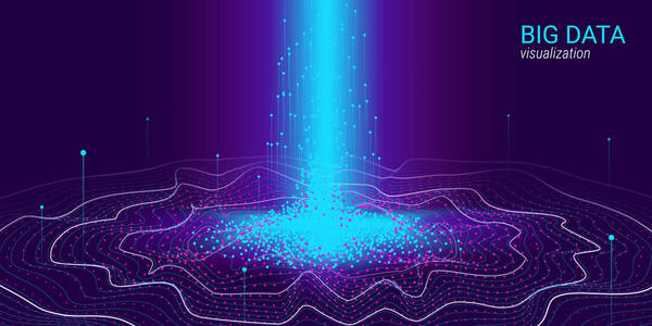 抽象3d 大数据可视化