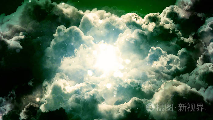 崇拜和祈祷为基础的电影云和光线背景有用的神圣的, 精神的, 幻想的