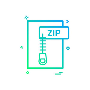 zip 文件格式图标矢量设计