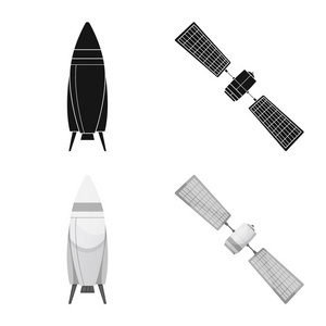 火星和空间标志的向量例证。收集火星和行星股票向量例证