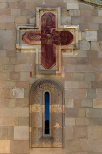 古格鲁吉亚教堂的门面片断