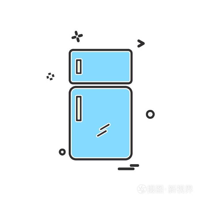 插画 标志,符号 冰箱图标设计矢量.eps