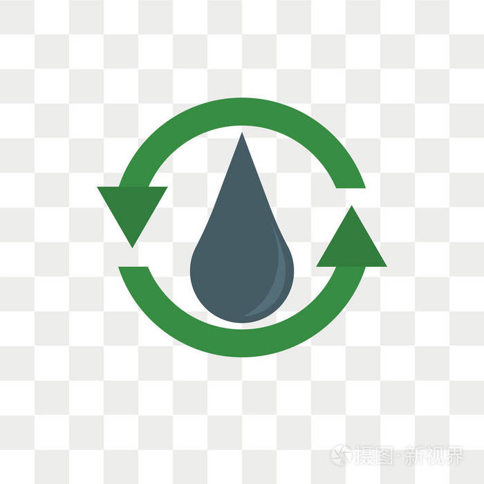 水矢量图标隔离在透明背景, 水标志